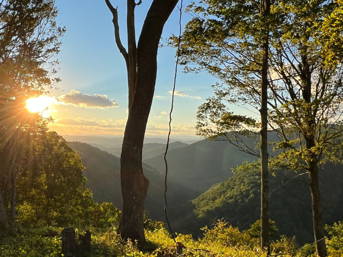 A view from a ridge top in Floyd